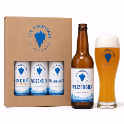 Geschenk verpakking met 3 flesjes bier